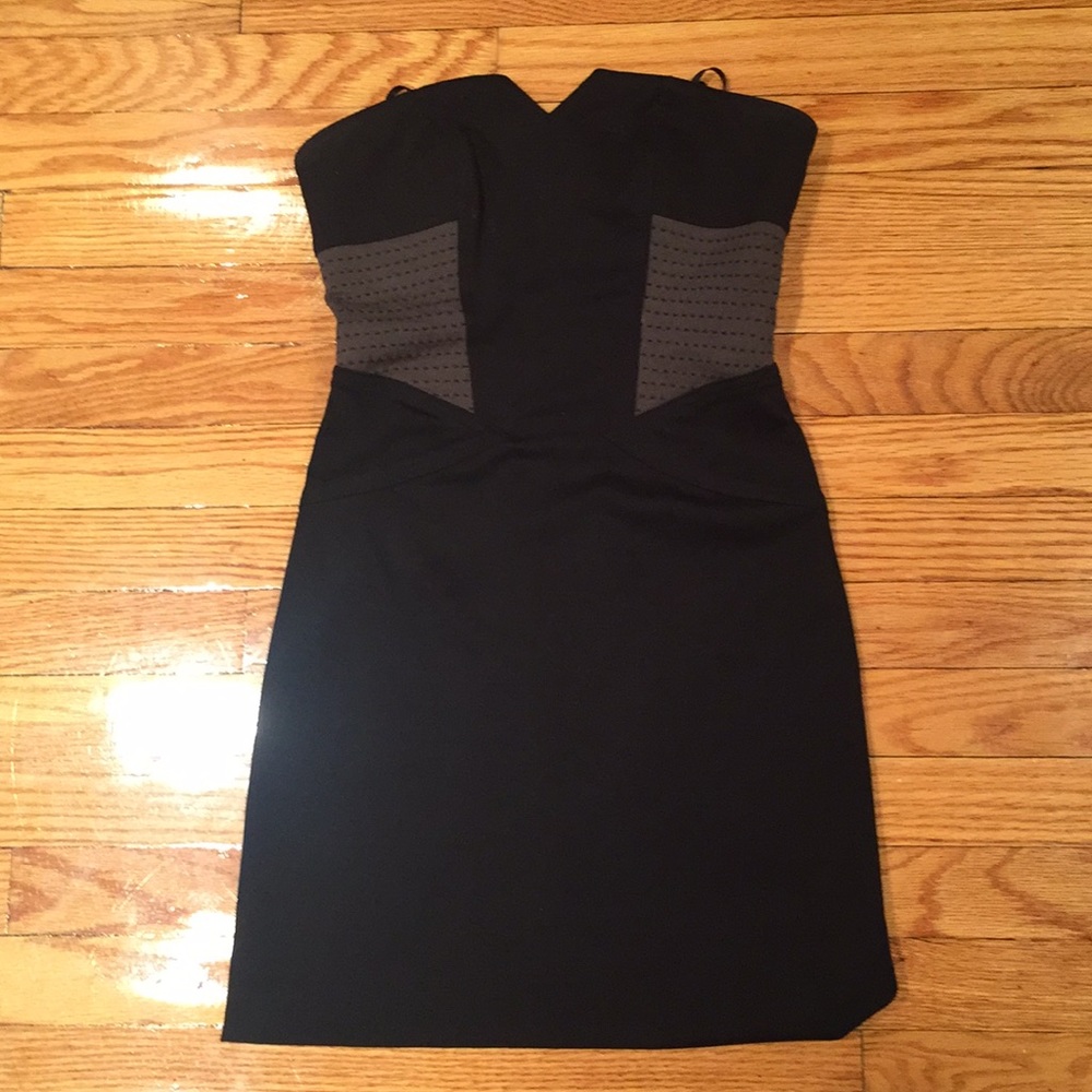 Black strapless dress